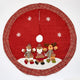 48" Christmas Embroidered Tree Skirt With Moose, Santa And Snowman