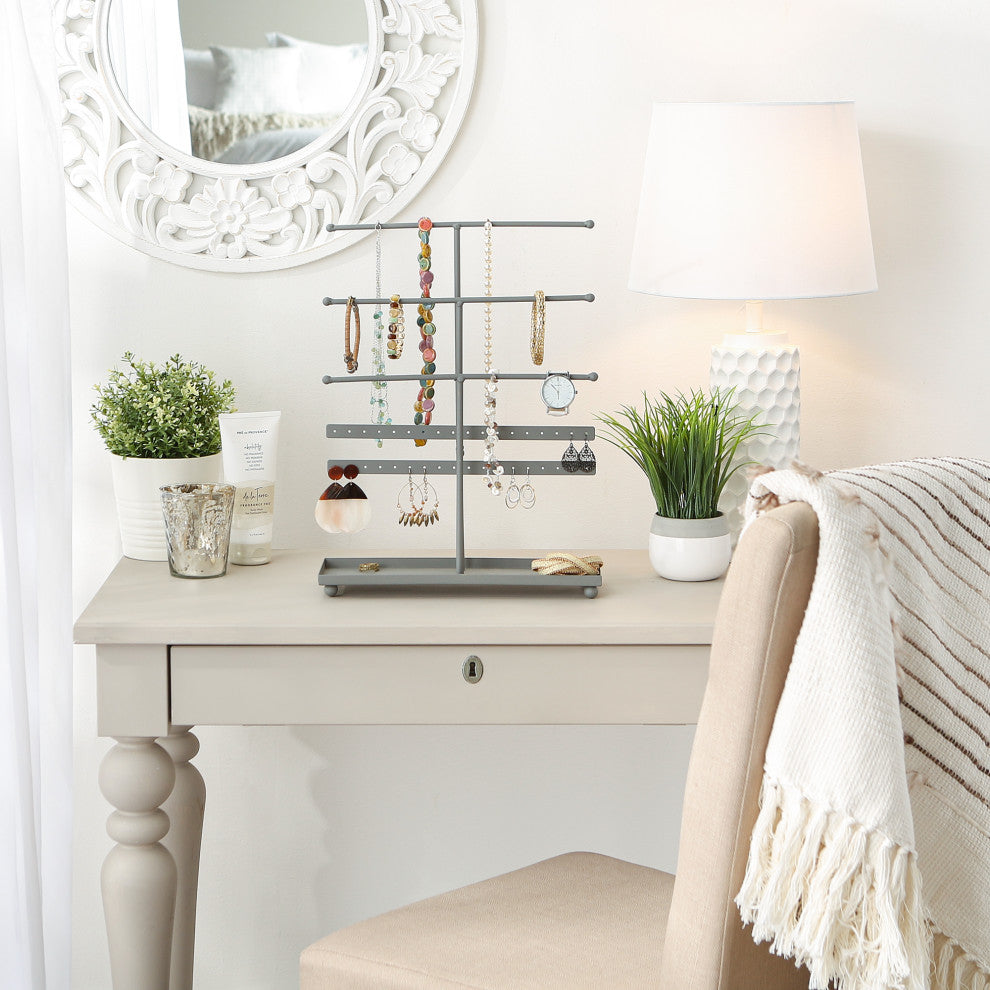 Nickel Matte 3 Tier Jewelry Organizer