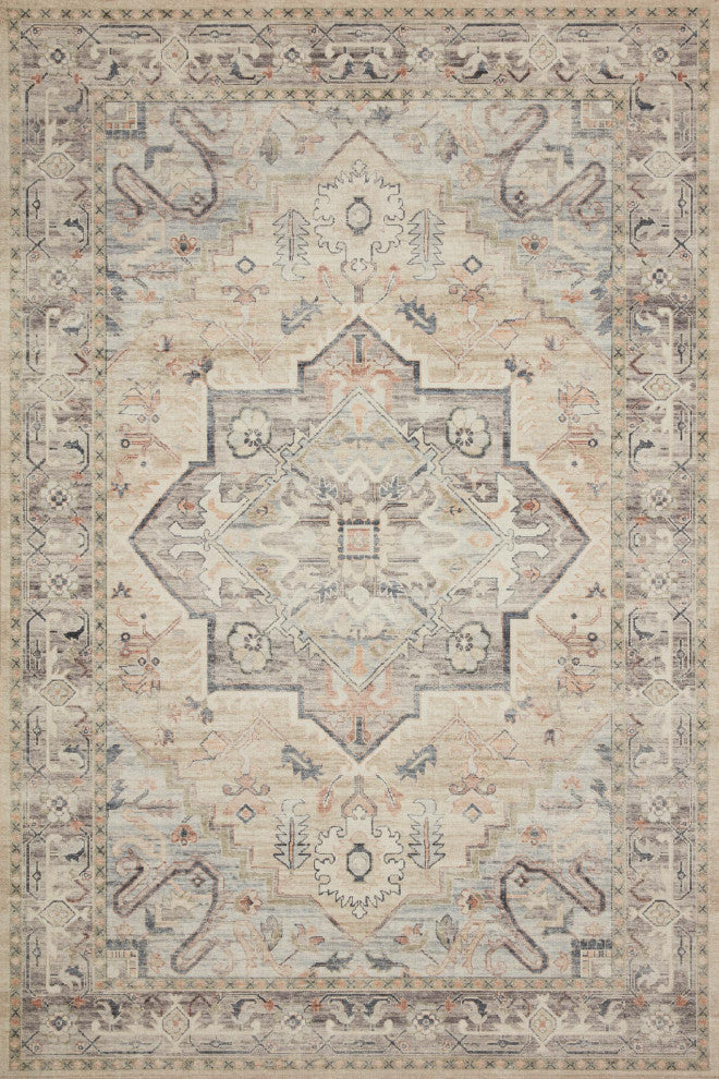 HTH-07 Multi Ivory Printed Hathaway Area Rug by Loloi II, 3''-6" X 5''-6"