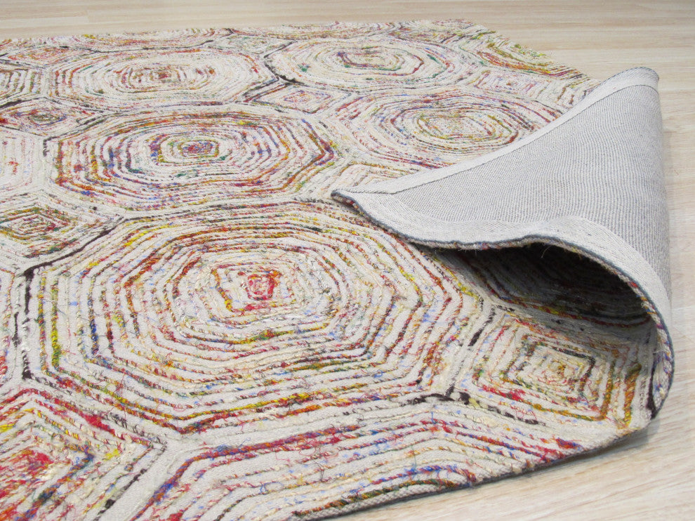 Ivory Contemporary Geometric Carla Area Rug