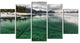 Crystal Clear Lake and Mountains, Landscape Canvas Print, 60"x32", 5 Panels