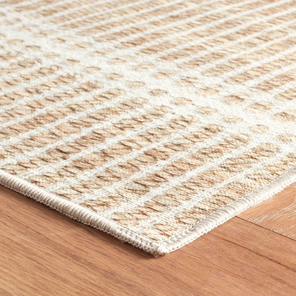 Dash & Albert Arbor Natural Machine Washable Rug, Natural, Runner-2'6" x 8'