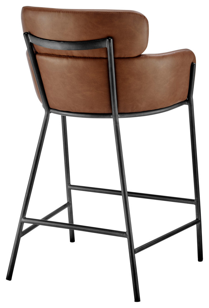 Finley Counter Stool, Vintage Cognac, Pu
