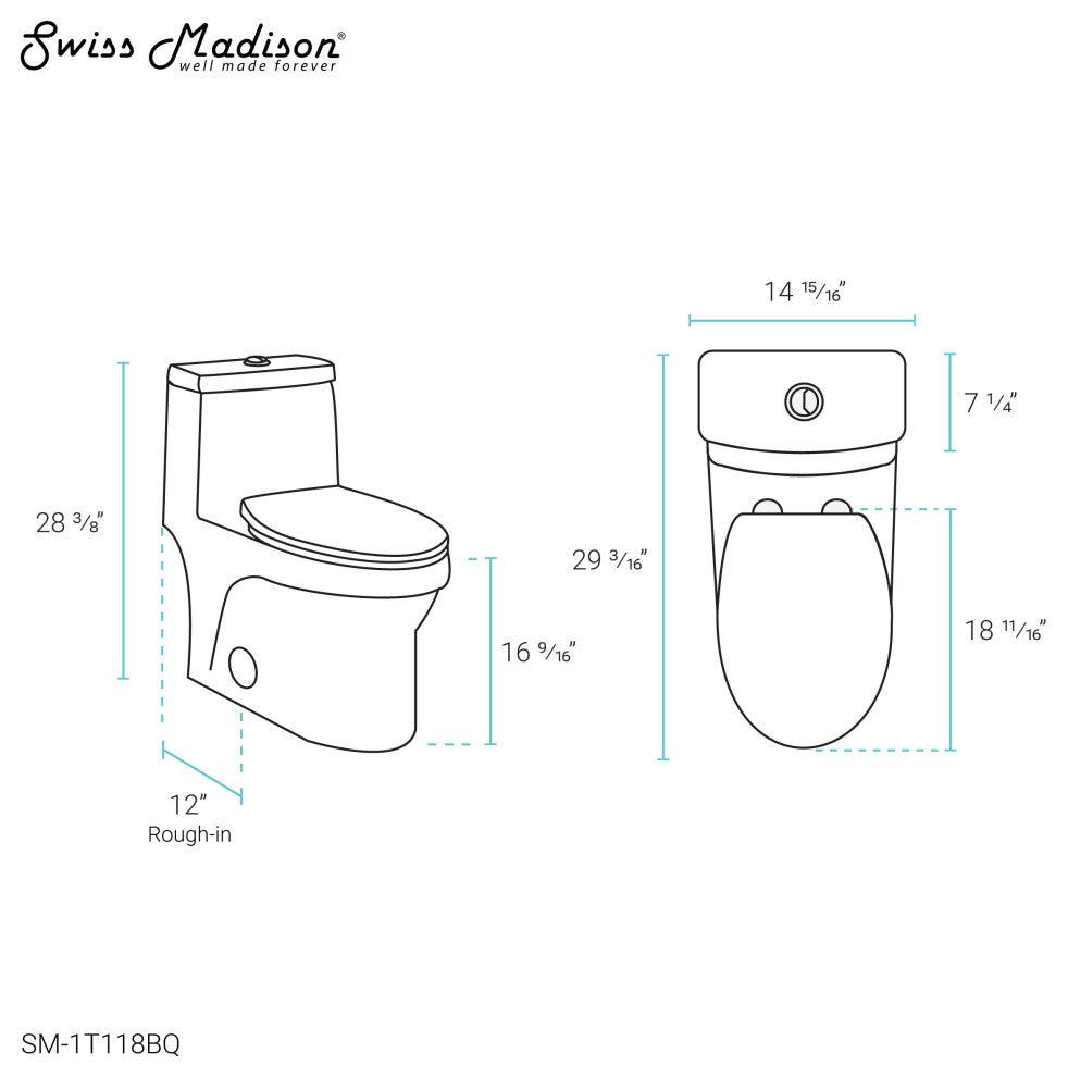 Virage One Piece Elongated Dual Flush Toilet 0.8/1.28 gpf, Bisque