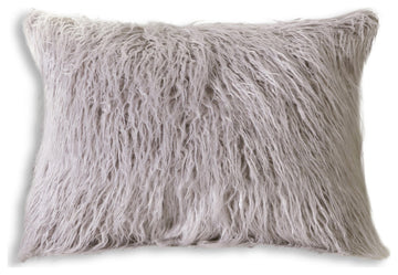 HomeRoots 15" x 15" x 2" Gray Brisa Sheepskin Square- Chair Pad