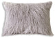 HomeRoots 15" x 15" x 2" Gray Brisa Sheepskin Square- Chair Pad
