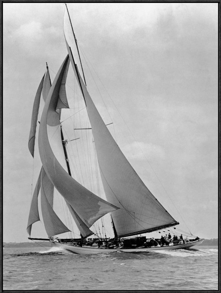 "The Schooner Half Moon at Sail, 1910s"  by Edwin Levick, 31x41"