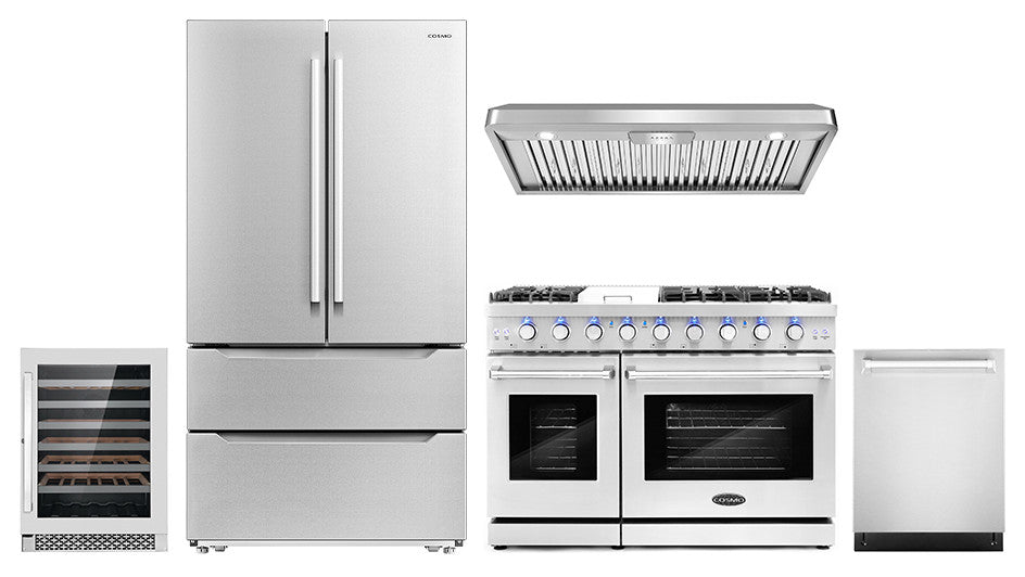5-Piece Kitchen, 48" Gas Range and 48" Under Cabinet Range Hood