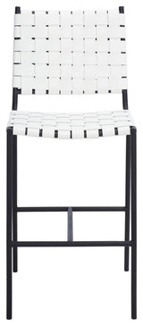 Safavieh Olenna Woven Counter Stool, White/Black