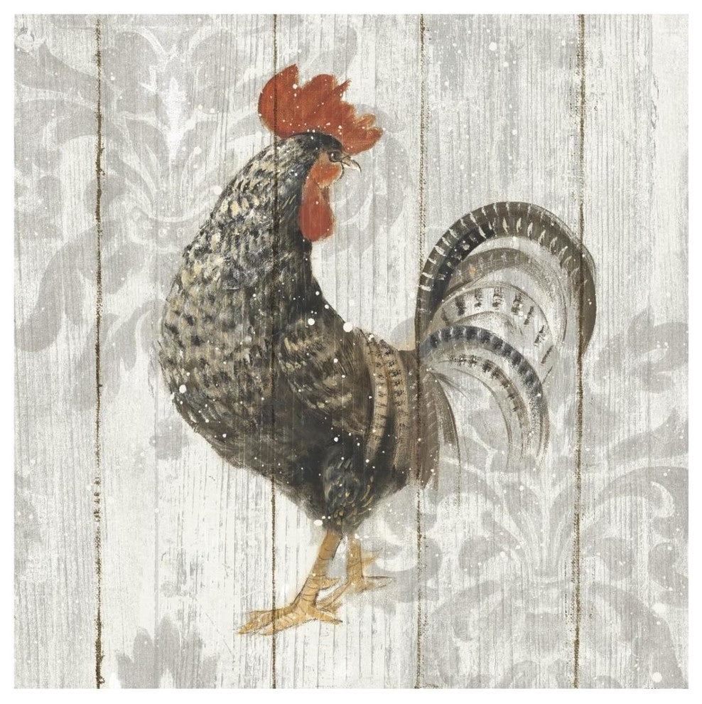 "Farm Friend II on Barn Board" Digital Paper Print by Albena Hristova, 32"x32"