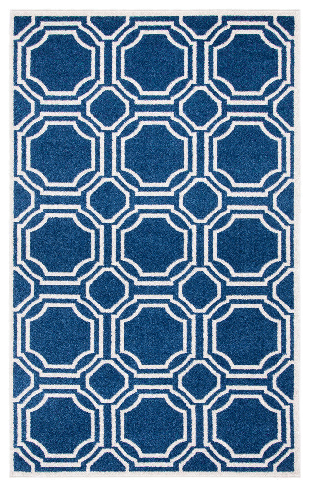 Amherst Amt411P, Navy/Ivory, 2'3" X 9'0"