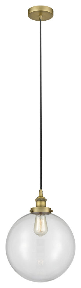 Innovations 616-1PH-BB-G202-12 1-Light Mini Pendant, Brushed Brass