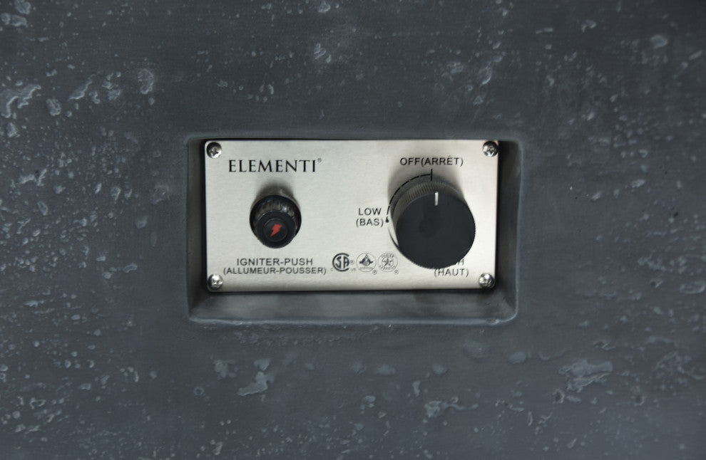 Manhattan 36" Concrete Fire Table (Liquid Propane) / Dark Grey