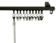 Adjustable Curtain Track Rod 66-120", Black