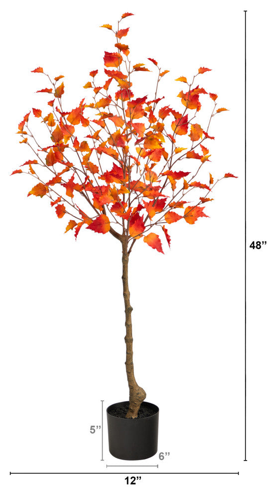 4'' Fall Birch Artificial Autumn Tree
