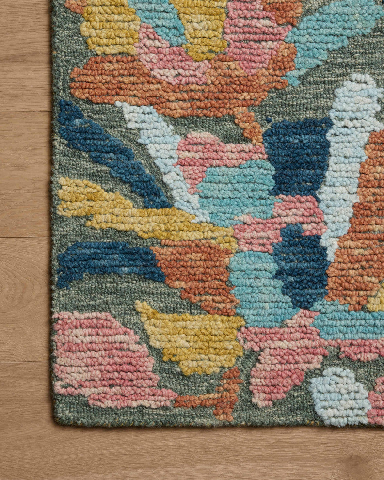 Loloi Tilly Green / Multi 2'-6" x 9'-9" Runner Rug