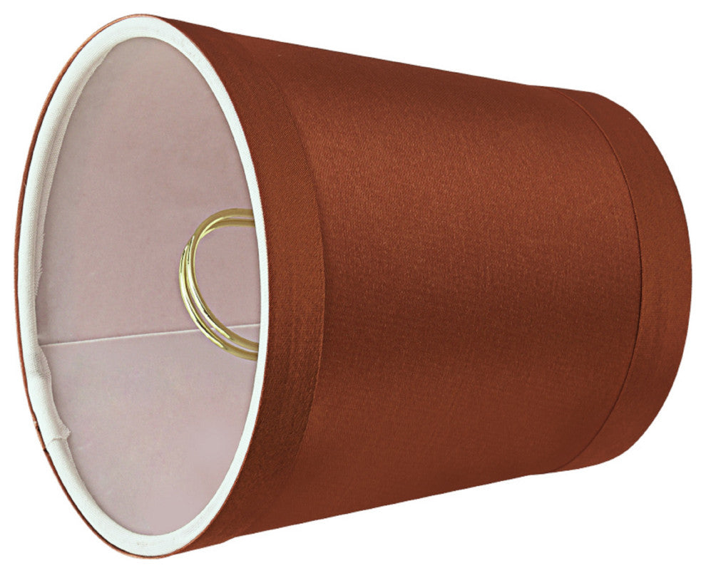 Aspen Creative 32715-X Hardback Empire Clip-On Lamp Shade Redwood 3" x 4" x 4", Pack Set of 2