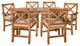 Patio 7-Piece Dining Table Set - Brown