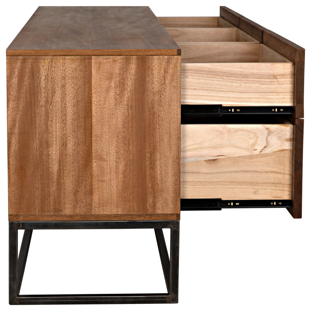 Noir Furniture - Casanova Sideboard, Dark Walnut - GCON405DW
