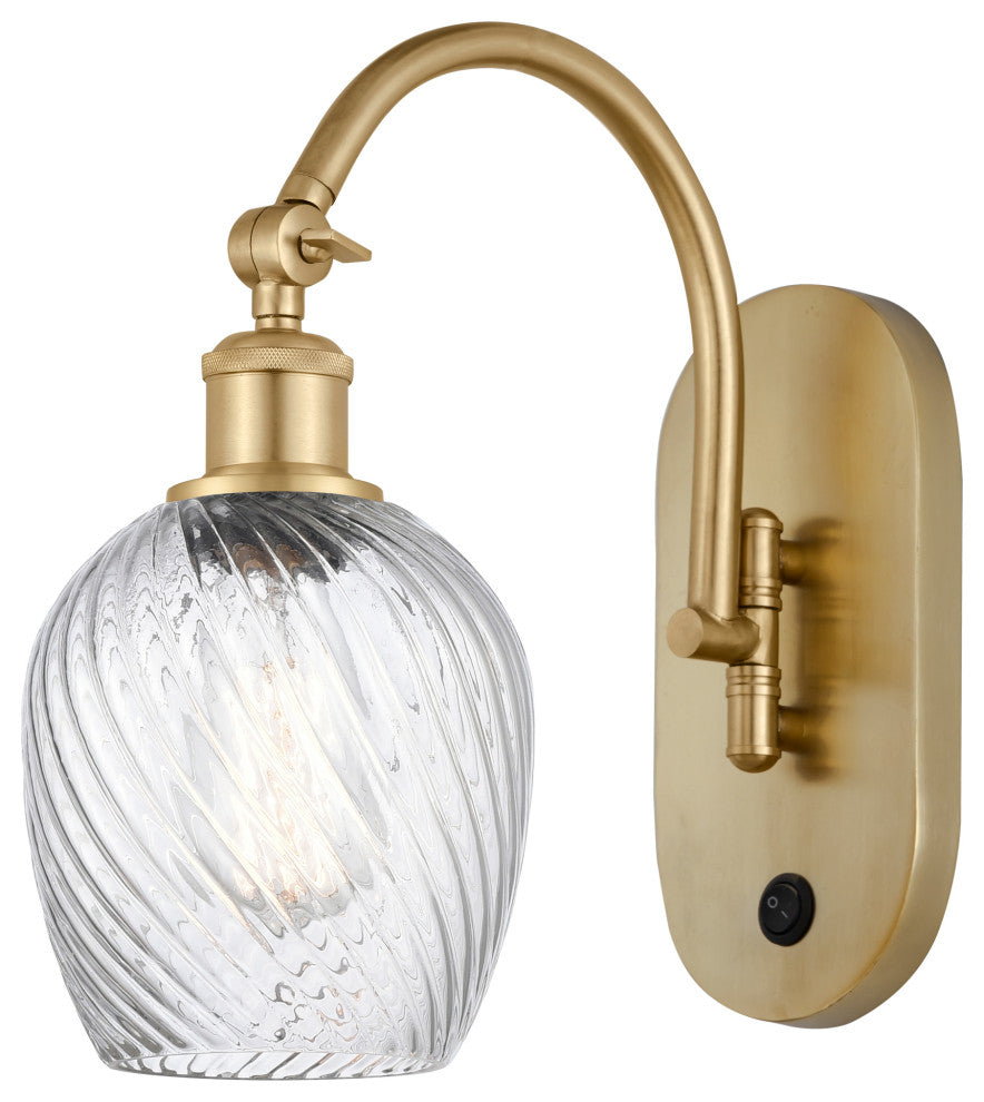 Innovations 518-1W-SG-G292 Salina 1 Light 5.3" Sconce, Satin Gold