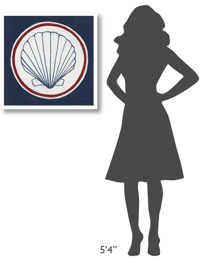 "Summer Shells II Nautical" Digital Paper Print by Kathrine Lovell, 26"x26"