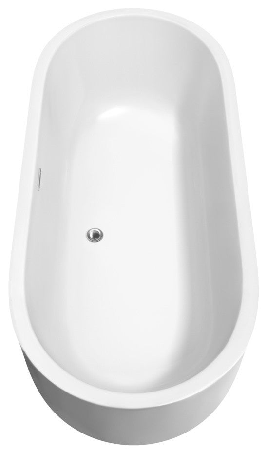 71" Freestanding Bathtub, White