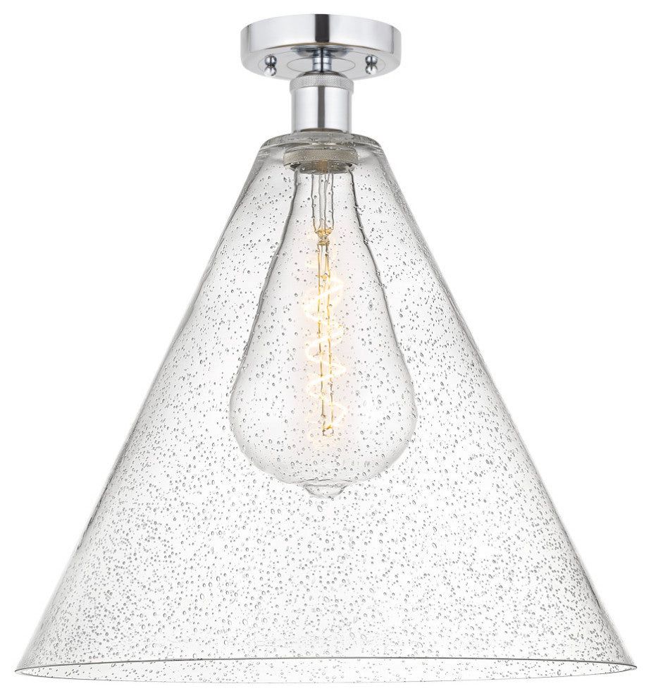 Innovations 616-1F-PC-GBC-164 Berkshire 1 Light Semi-Flush Mount Polished Chrome