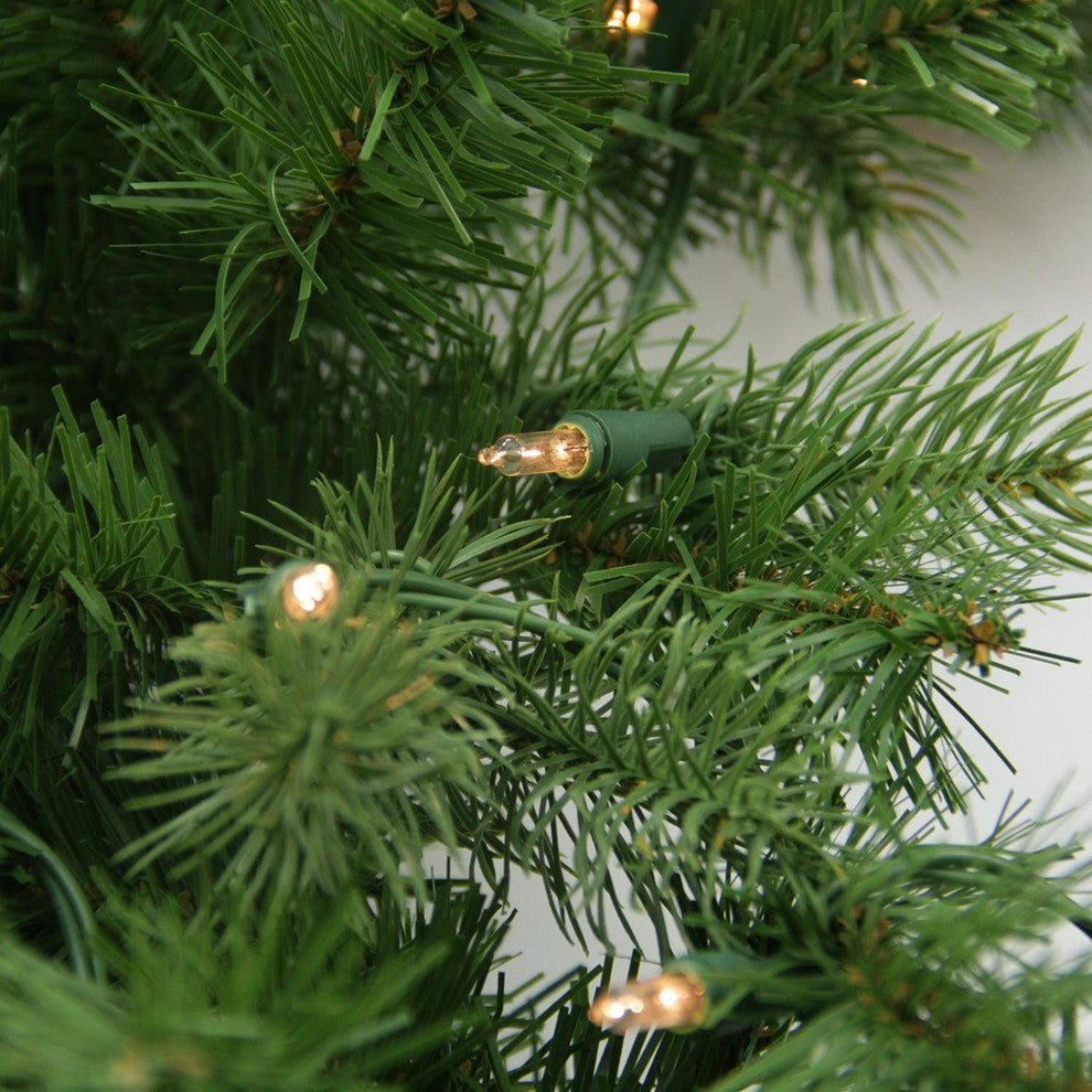 30" Pre-Lit Noble Fir Artificial Christmas Wreath, Clear Lights