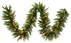 Vickerman A861111 9' Camdon Fir Artificial Christmas Garland, Clear Mini Lights