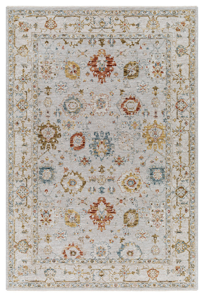 Reina REN-2307 Gray Multi Machine Woven 2' x 3' Rug