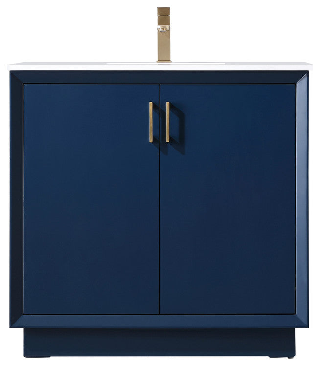 36" SIngle Bathroom Vanity, Blue