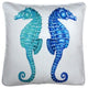 Tracy Upton Capri Seahorse Reflect Throw Pillow, 20"x20"