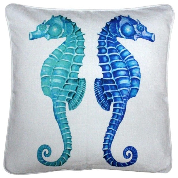 Tracy Upton Capri Seahorse Reflect Throw Pillow, 20"x20"