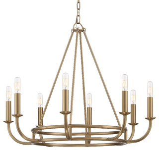Bailey 8 Light Aged Brass Chandelier