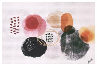 "Colorful Harmony II" Colorful Silver Shagreen Wrapped Canvas Wall Art