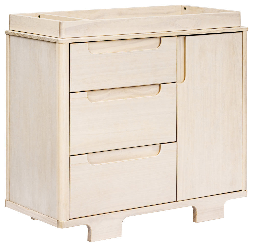 Yuzu 3-Drawer Changer Dresser, Washed Natural