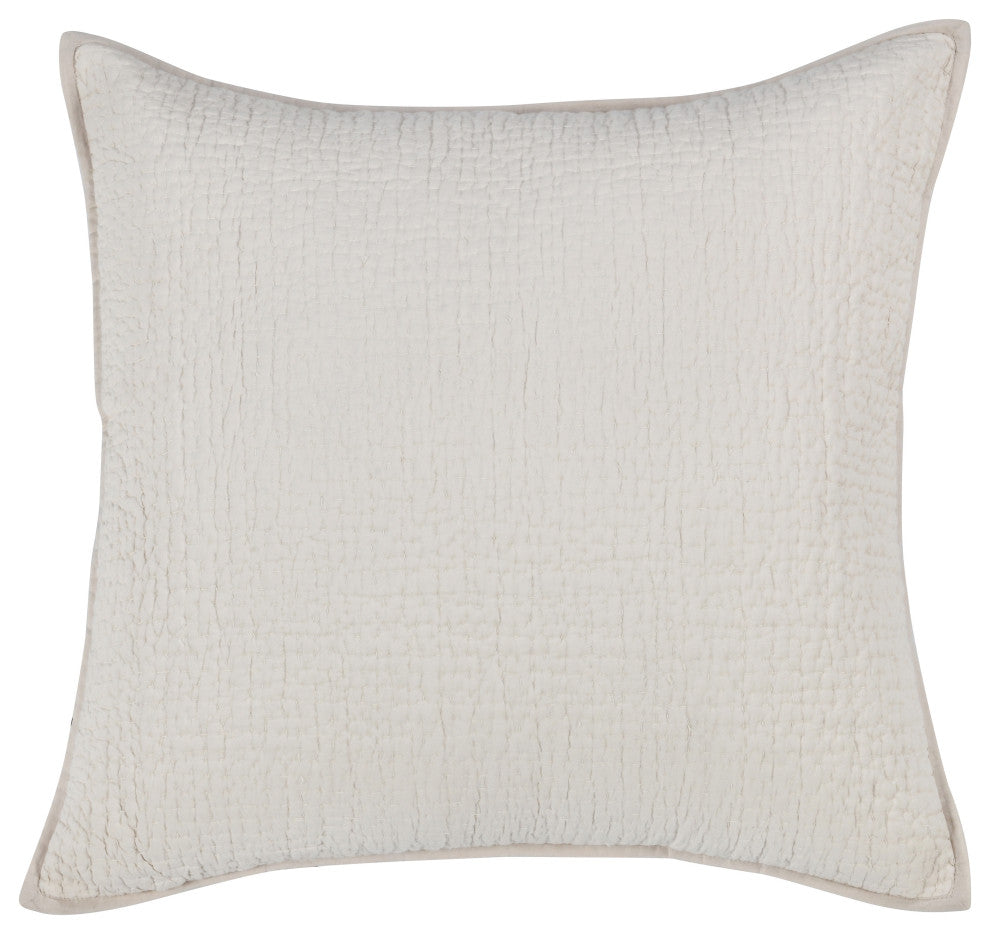 Danica 100% Cotton Sham by Kosas Home, Ivory, Euro Square