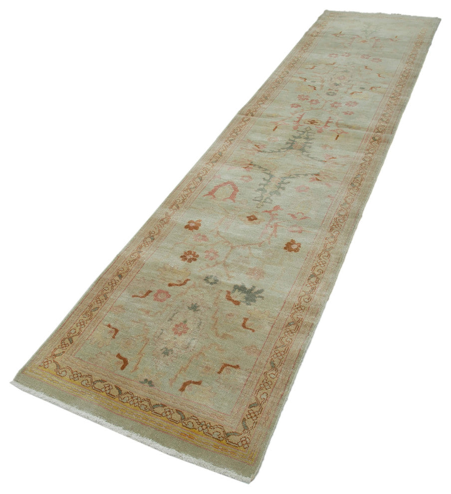 Rug N Carpet - Handwoven Oriental 2' 7" x 12' 0" Runner Oushak Area Rug