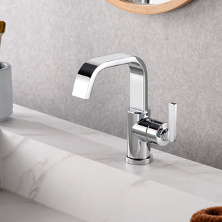Luxier BSH14-S Single-Handle Bathroom Faucet with Drain, Chrome