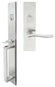 Waterfall Lever, Mortise Entry Handleset, RHR, Satin Stainless Steel