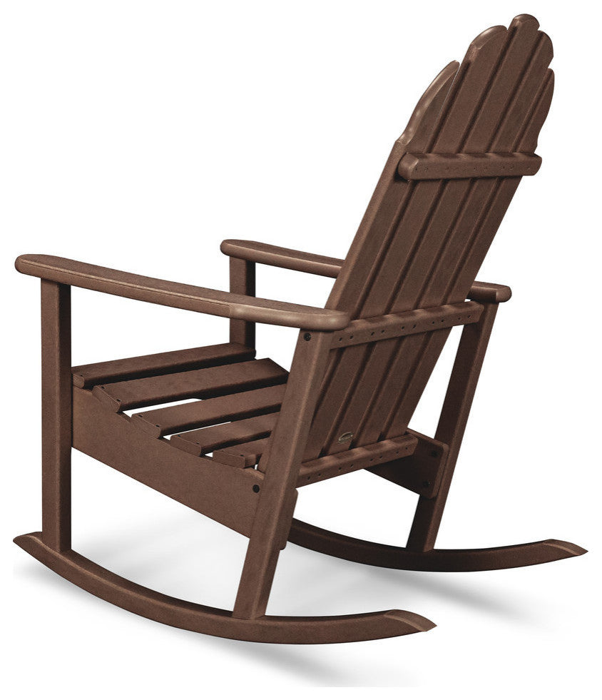 Polywood Classic Adirondack Rocking Chair, Mahogany