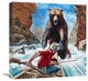 "Grizzly Trap" Stretched Canvas Giclee by Mort Kunstler, 18"x18"