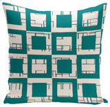 Geometric Decorative Pillow, Lake Blue, 18"x18"