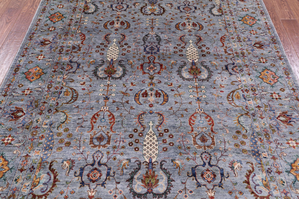 Hand-Knotted Persian Tabriz Wool Rug 6' 5" X 10' 0" Q9705