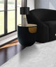 Doma End Table, Matte Black / Brushed Gold