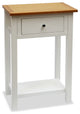Vidaxl End Table 19.7"x12.6"x29.5" Solid Oak Wood Set of 2