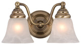 Vaxcel, Standford 2-Light Vanity Wall Light, Antique Brass