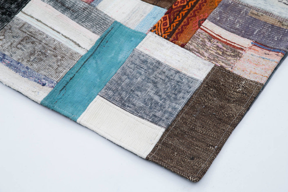 Rug N Carpet - Handmade Turkish 6' 7'' x 10' 0'' Unique Patchwork Kilim Rug