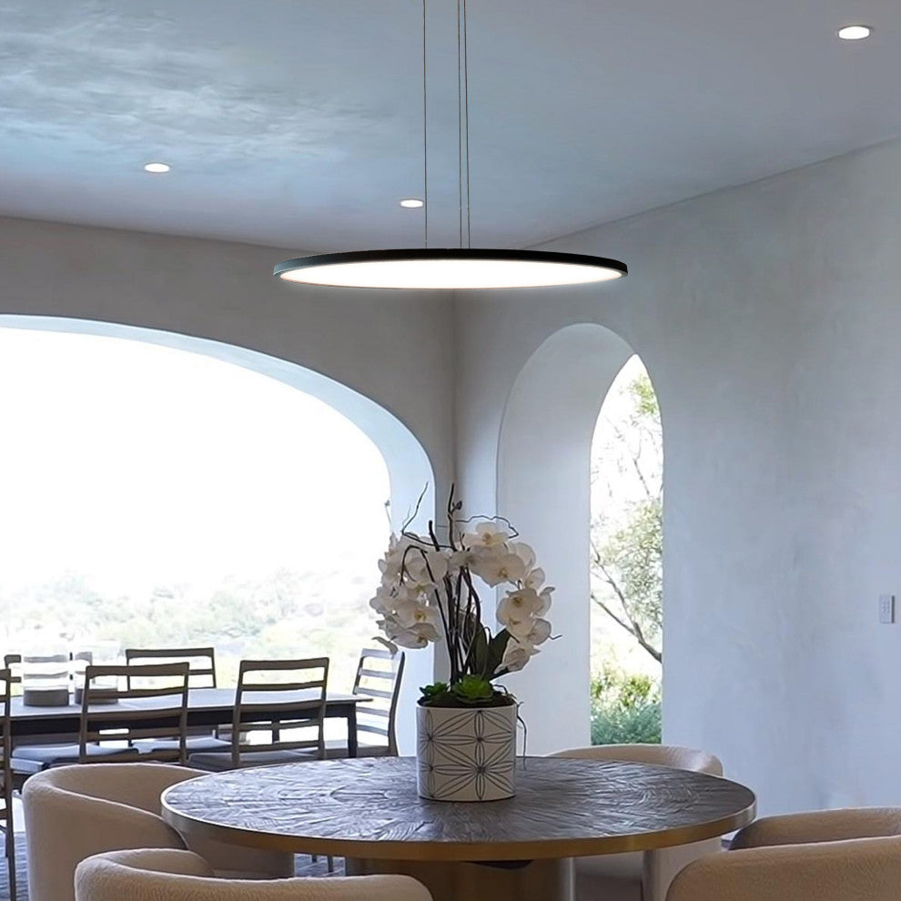 Salm 24" ETL Certified Integrated LED Chandelier, Black