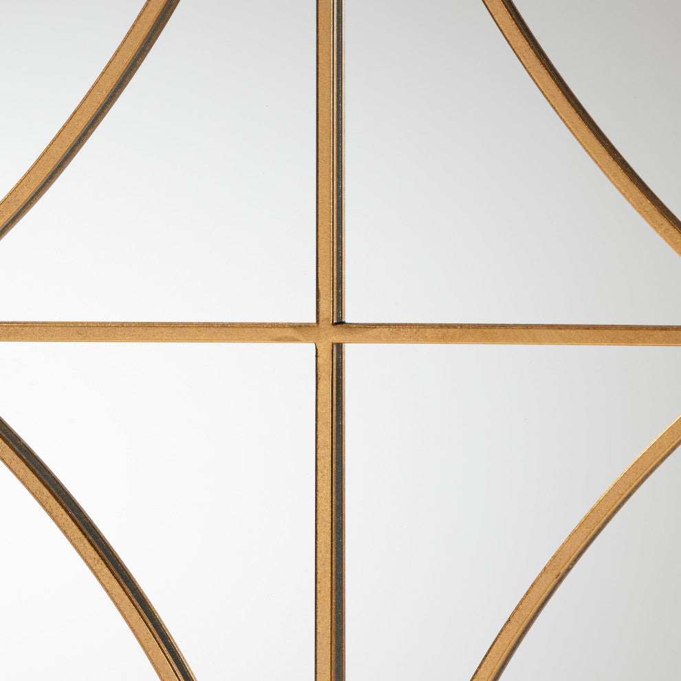 Celerina Modern Gold Finished Metal Accent Wall Mirror